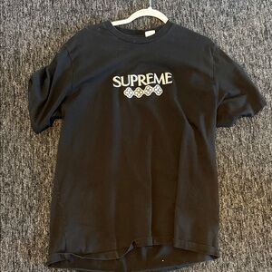 Supreme Glitter Black Tee